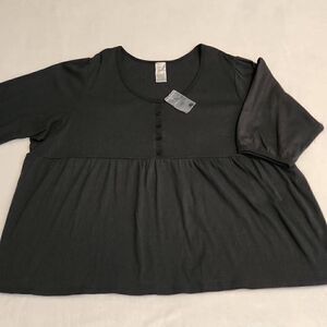 Roaman's Women's Navy Blue 3/4 Sleeve Size 5X Tip NWT